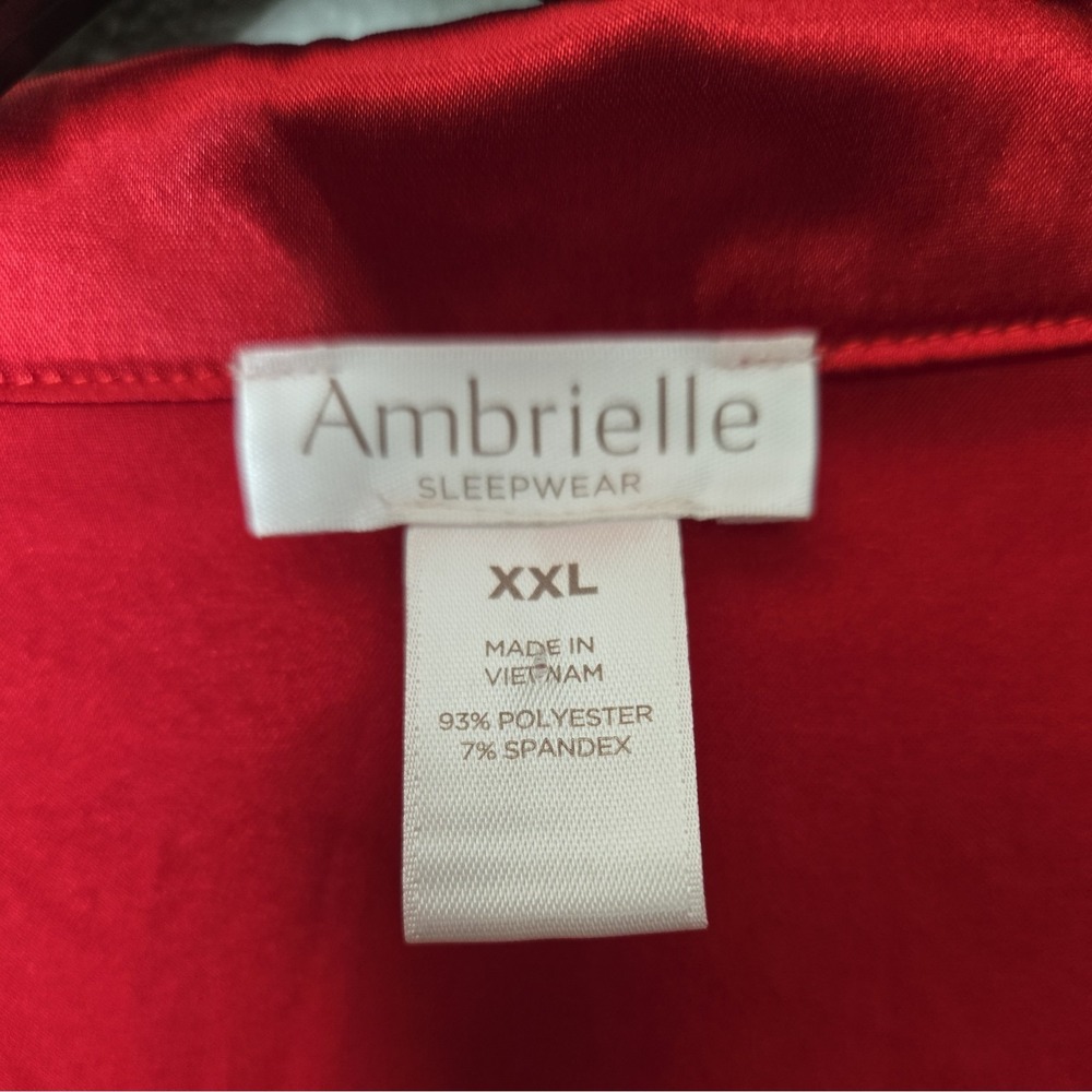 Ambrielle Women's Red Sleepwear 2pc Pajama Set . Size XXL - Picture 3 of 8